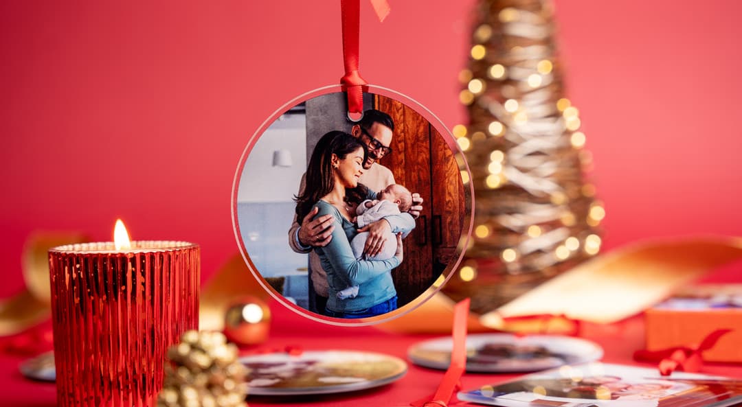 Personalized Circle Jumbo Photo Ornament